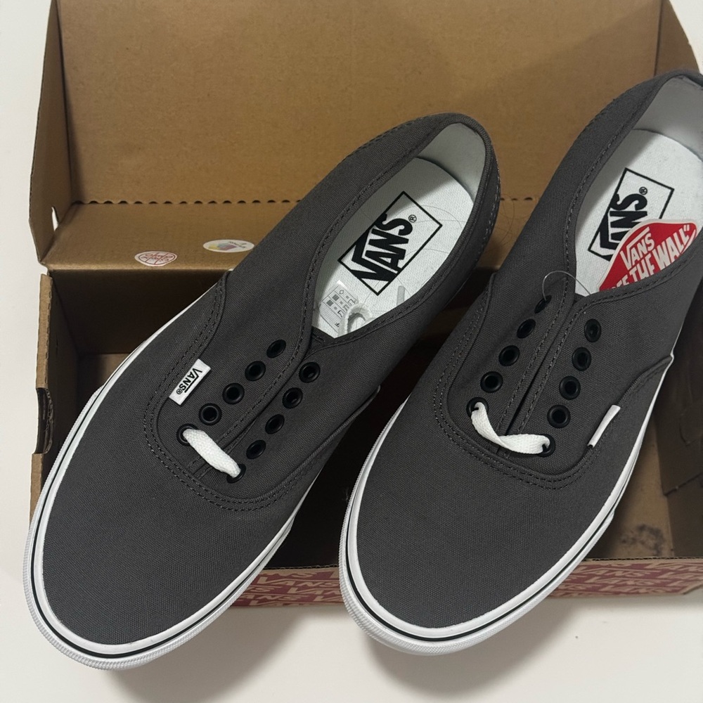 Vans Gray Canvas Sneakers with Waffle Outsole